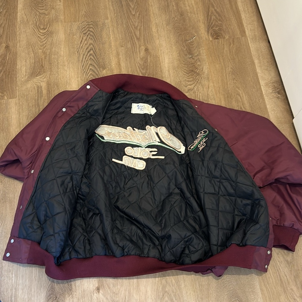 Vintage 90s Bomber Jacket Men’s XL Burgundy - Picture 10 of 17